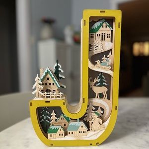 NWT - Anthropologie - Wonderland Scene Monogram letter